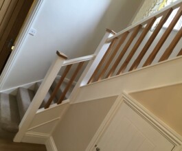 painted stairs with light color