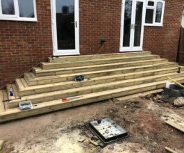 working on house extension area