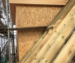 installing roof of the house
