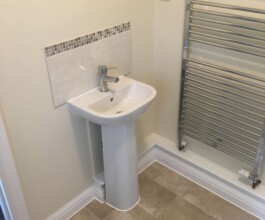 decorated bathroom area