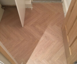 installed wooden floor