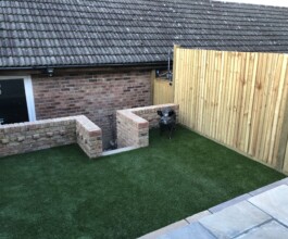 installed patio in the ground area