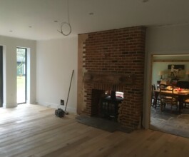 building the wall of the room