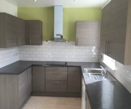 painted kitchen area